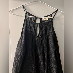 Sleeveless Black Lace Dress